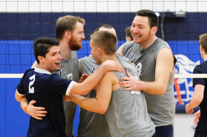 Men's Volleyball notches first GNAC win of the season, 3-0 over Emmanuel