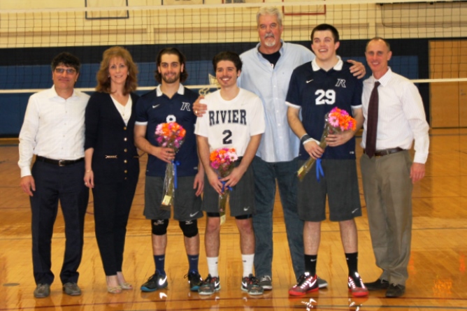 Men's Volleyball sends seniors out with sweep of Emerson