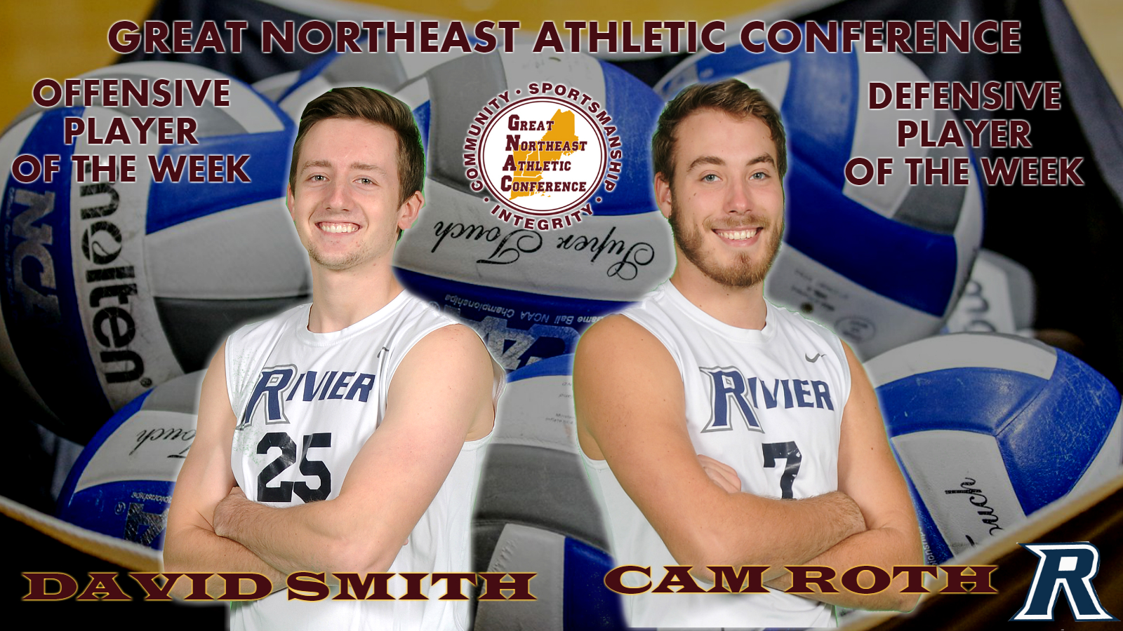 Men's Volleyball: Smith, Roth earn GNAC Offensive and Defensive Players of the Week.