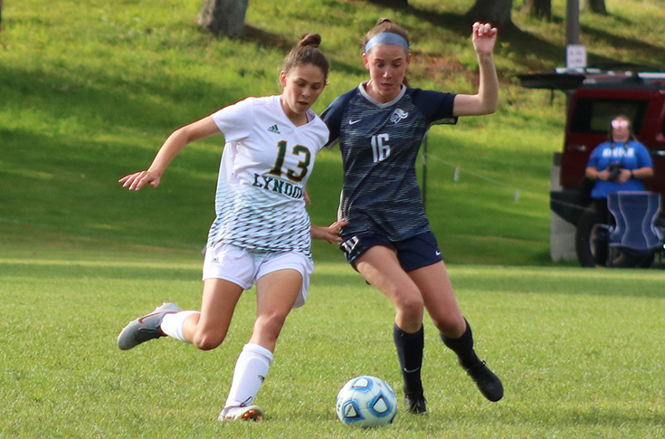 Women's Soccer: Late goals propel Raiders to 2-0 victory