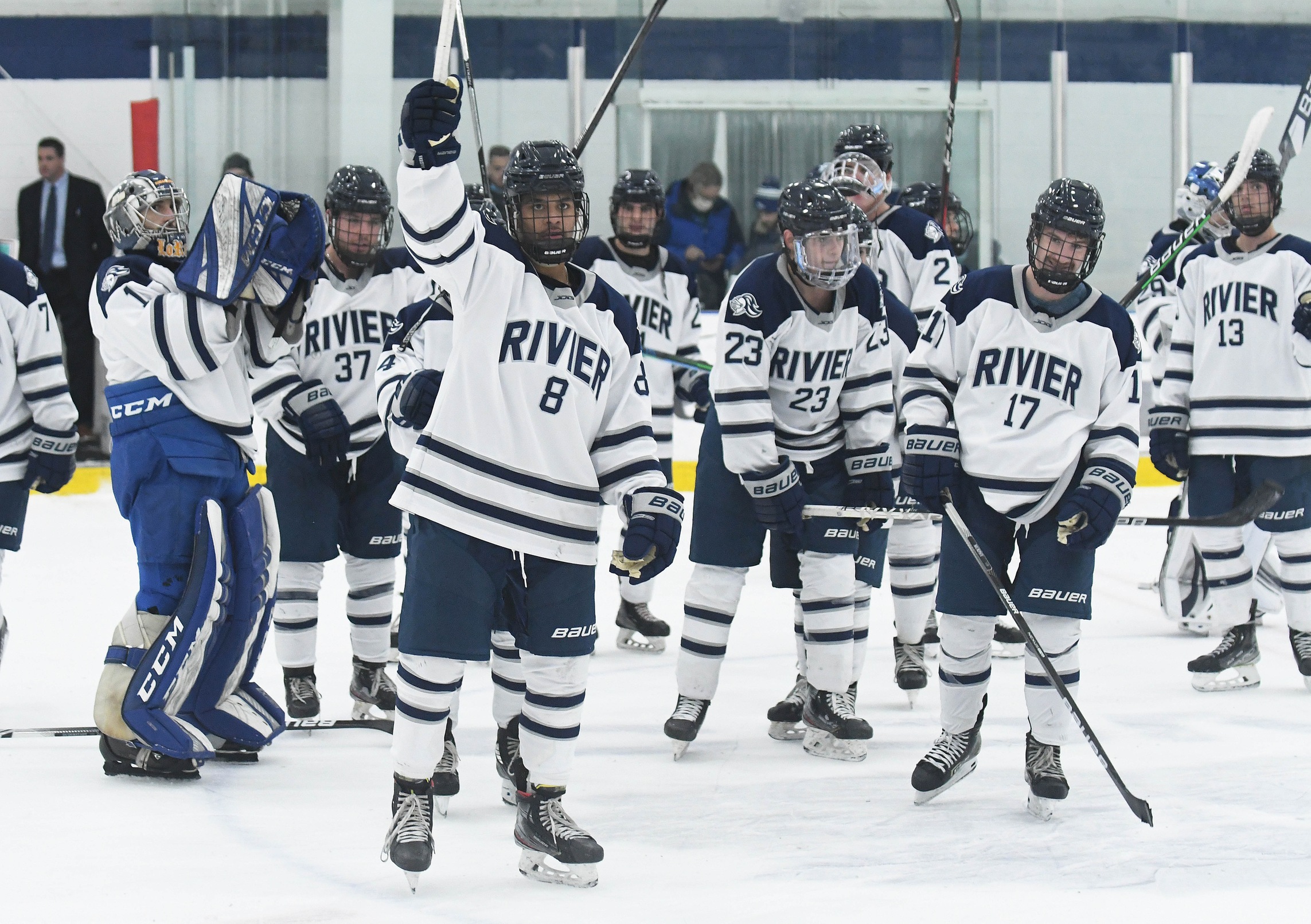 Late Third Period Goal Leads to Men’s Hockey Tie with Morrisville