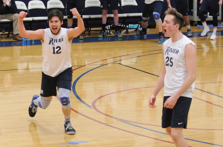 Men's Volleyball: Heckler, Smith lead Raiders past Elms in straight-sets