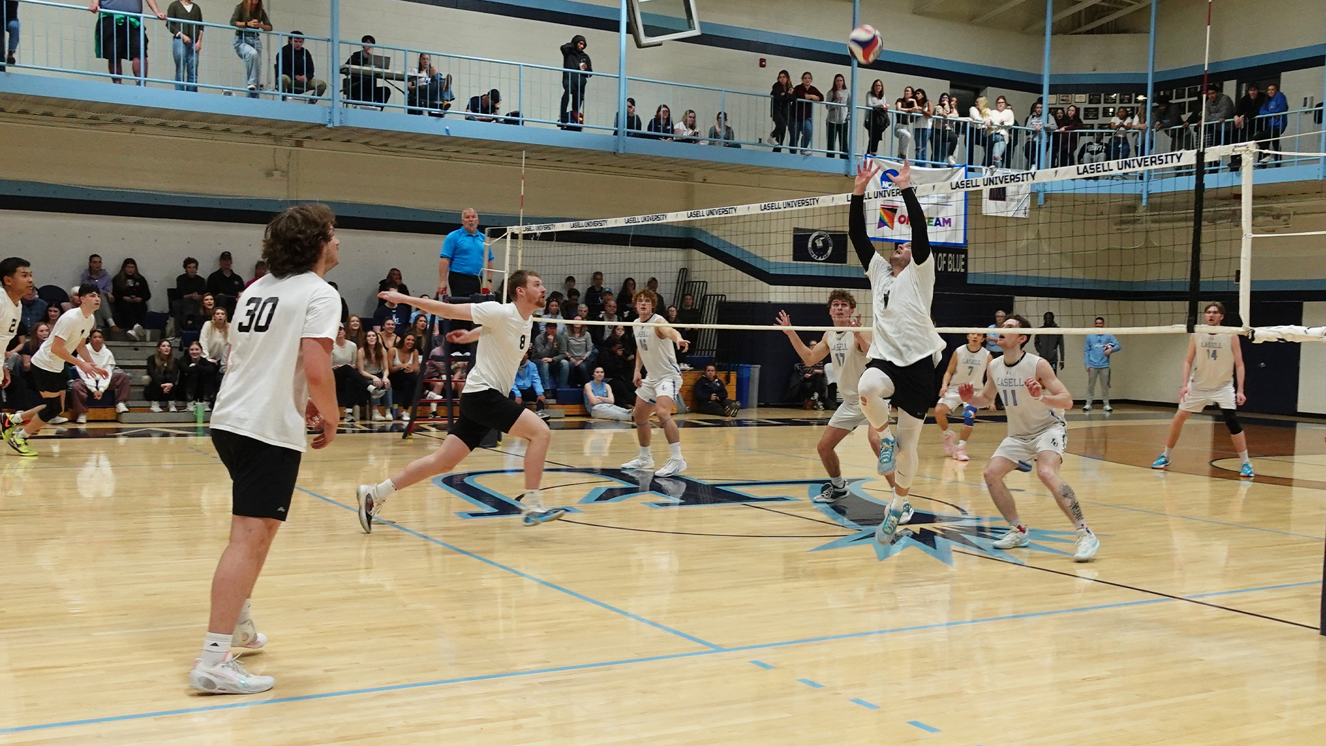Men’s Volleyball Upsets No. 19 Lasell in GNAC Semifinals, 3-1