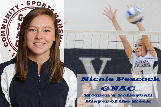 Peacock named GNAC WVB Offensive Player of the Week