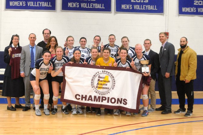 Twice as nice! Women's Volleyball repeat as GNAC Champions
