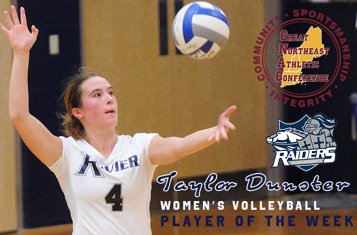 Women's Volleyball: Dunster named GNAC Player of the Week!