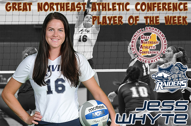 Women's Volleyball: Jess Whyte selected as GNAC Player of the Week